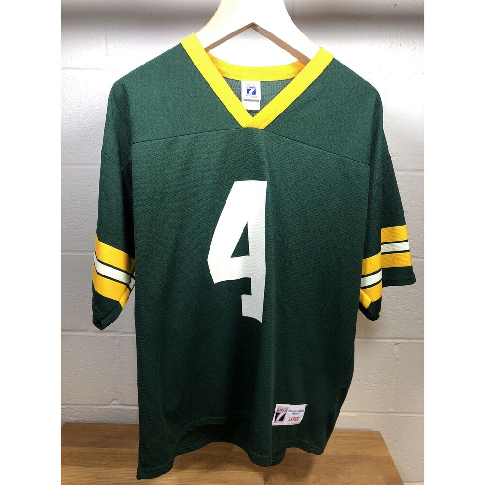 Vintage Green Bay Packers Jersey #4 Brett Favre Size Adult Large NFL Logo 7